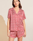 Inez Washable Silk Printed Short PJ Set