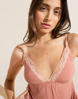 Flora TENCEL™ Modal Cami & Short PJ Set - Rouge Pink/Rose