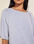 Blair French Terry Short Sleeve Top - Heather Grey