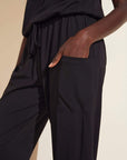 Brie Combed Cotton Jumpsuit - Black