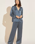 Inez Washable Silk Printed Long PJ Set