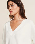 Recycled Boucle Boyfriend Oversized V-Neck Sweater