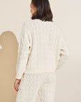 Cable Knit Recycled Sweater Crewneck - Ivory