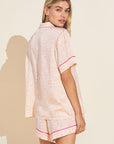 Inez Washable Silk Printed Short PJ Set