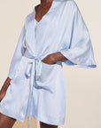 Inez Washable Silk Short Robe