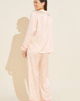 Inez Washable Silk Printed Long PJ Set