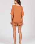 Blair French Terry Short Sleeve Top - Pecan