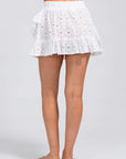 Claudine Cotton Beach Skirt - White