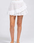 Claudine Cotton Beach Skirt - White