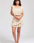 Claudine Cotton Voile Beach Top - Off White/Straw