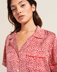 Inez Washable Silk Printed Short PJ Set