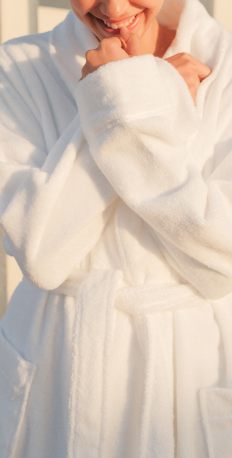 A cozy women's robe