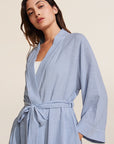 Nautico Midi Robe - Wedgewood Blue/White