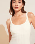 Pointelle Tank Chemise - Ivory