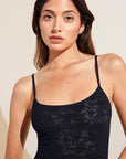 Soft Stretch Recycled Lace Slip - Black