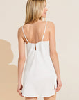 Inez Textured Washable Silk Short Slip - Pearl
