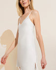 Inez Textured Washable Silk Short Slip - Pearl