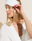 Inez Textured Washable Silk Eye Mask - Pearl