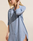Nautico Sleepshirt - Wedgewood Blue/White