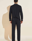 William TENCEL™ Modal Long PJ Set - Black/Ivory