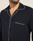 William TENCEL™ Modal Long PJ Set - Black/Ivory