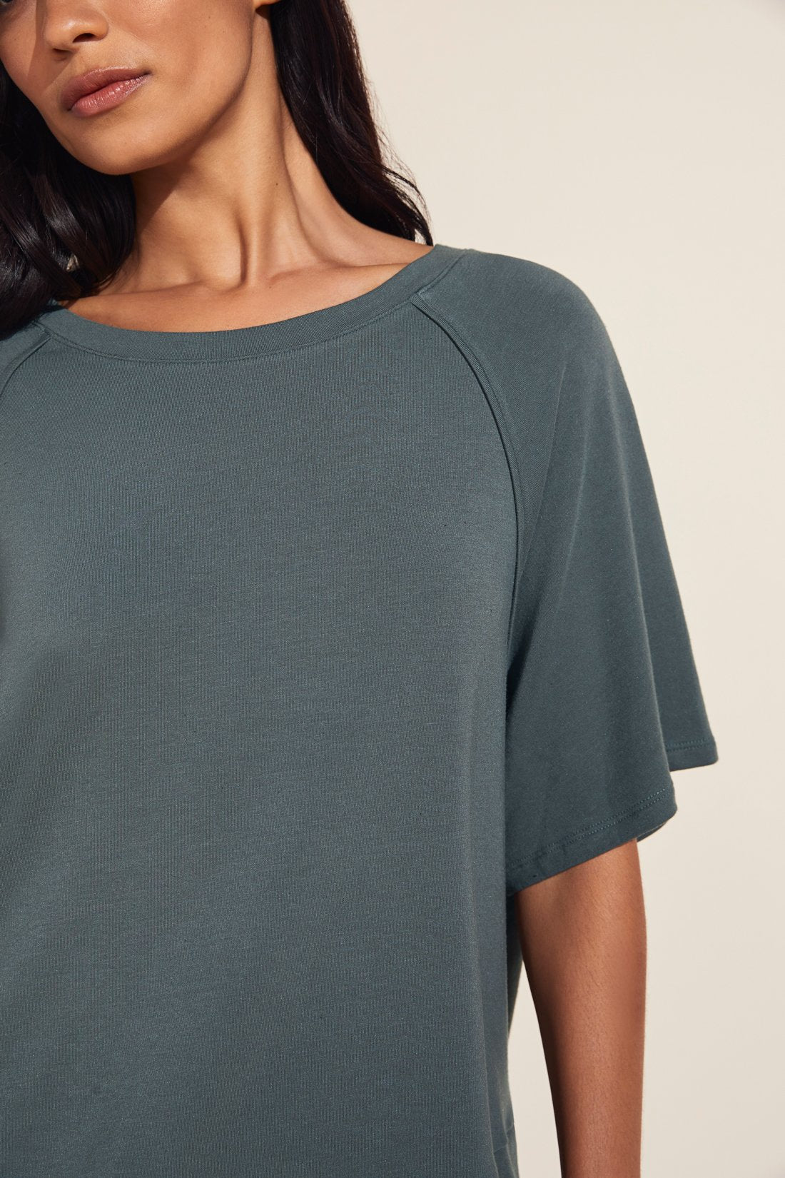 Blair French Terry Short Sleeve Top - Kelp