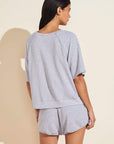 Blair French Terry Short Sleeve Top - Heather Grey