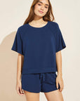 Blair French Terry Short Sleeve Top - Navy