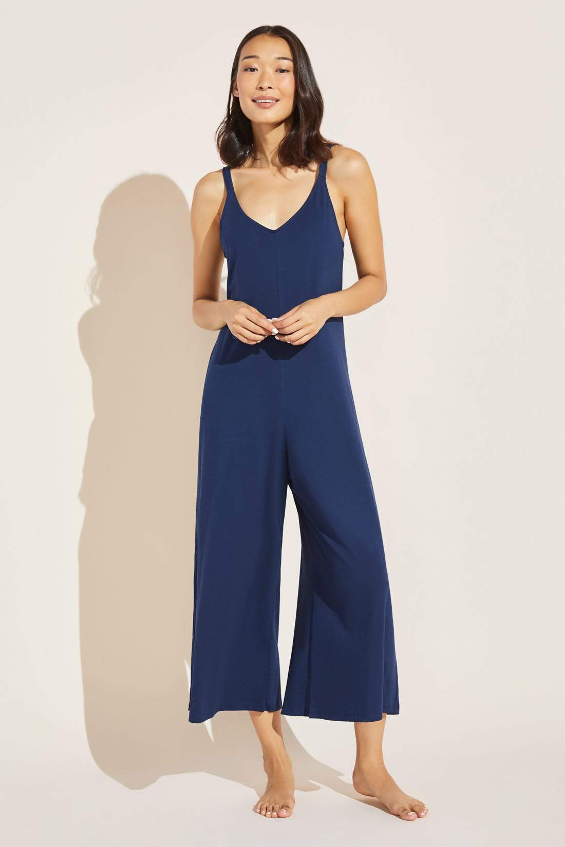 Charlie Pima Cotton Jumpsuit - Navy