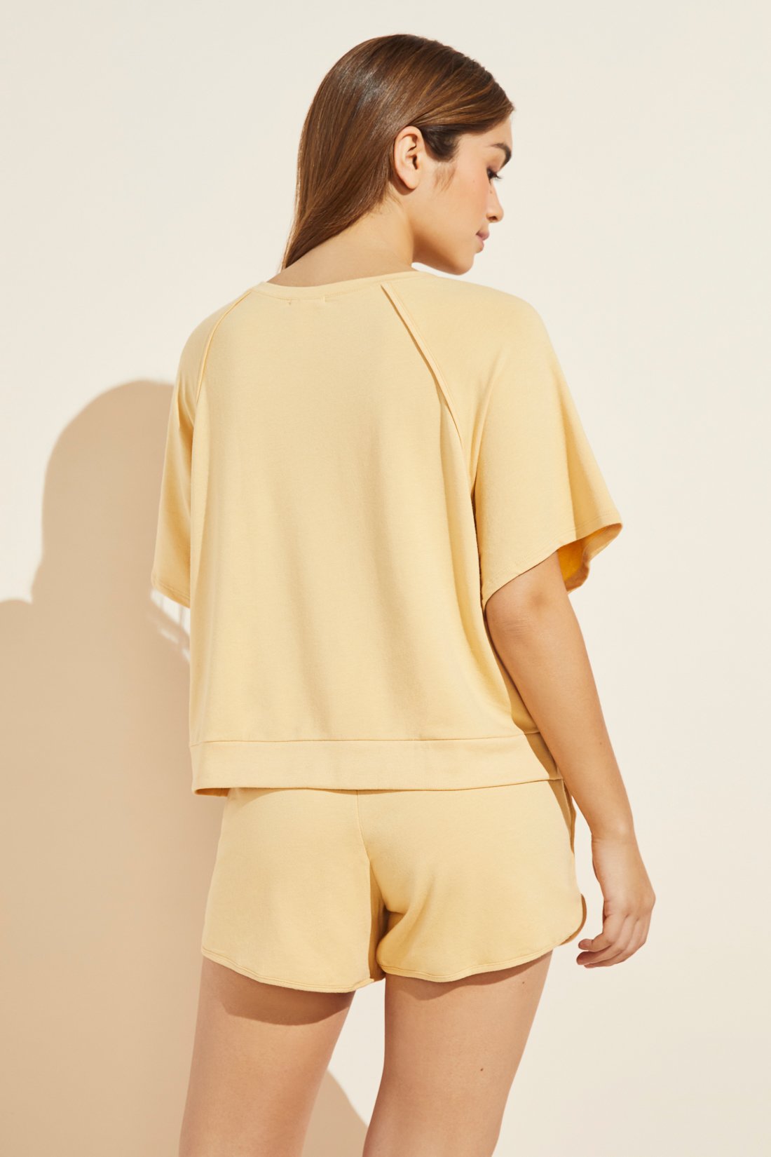 Blair French Terry Short Sleeve Top - Ochre