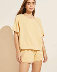 Blair French Terry Short Sleeve Top - Ochre