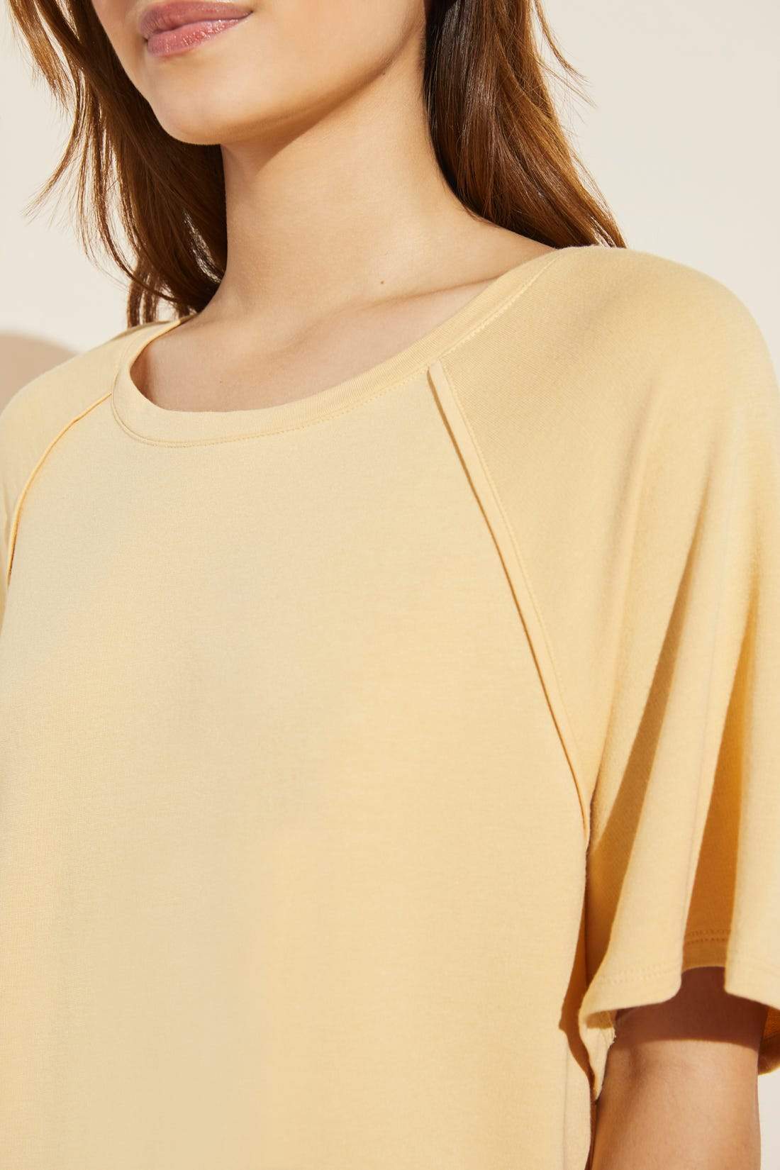 Blair French Terry Short Sleeve Top - Ochre