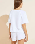 Blair French Terry Short Sleeve Top - White