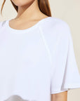 Blair French Terry Short Sleeve Top - White