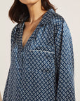Inez Washable Silk Printed Long PJ Set
