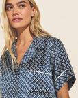 Inez Washable Silk Printed Short PJ Set