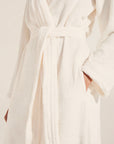 Chalet Recycled Plush Robe - Ivory