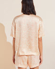 Inez Washable Silk Short Sleeve Tee & Boxer PJ Set