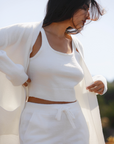 Recycled Boucle Cropped Tank