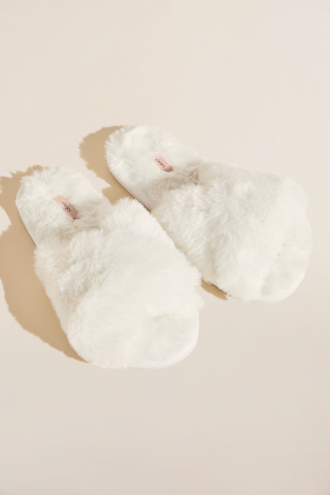Plush Slipper - Ivory
