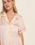 Inez Washable Silk Printed Short PJ Set
