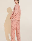 Organic Sandwashed Cotton Printed Long PJ Set