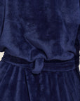 Chalet Recycled Plush Robe - Navy