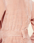 Chalet Recycled Plush Robe - Rose Cloud