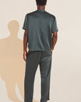 Charles Washable Silk Short Sleeve & Pant PJ Set