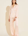 Inez Washable Silk Printed Long PJ Set