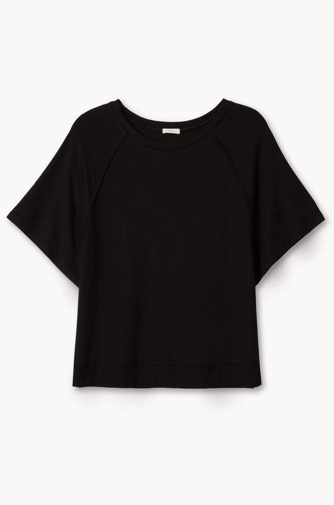 Blair French Terry Short Sleeve Top - Black