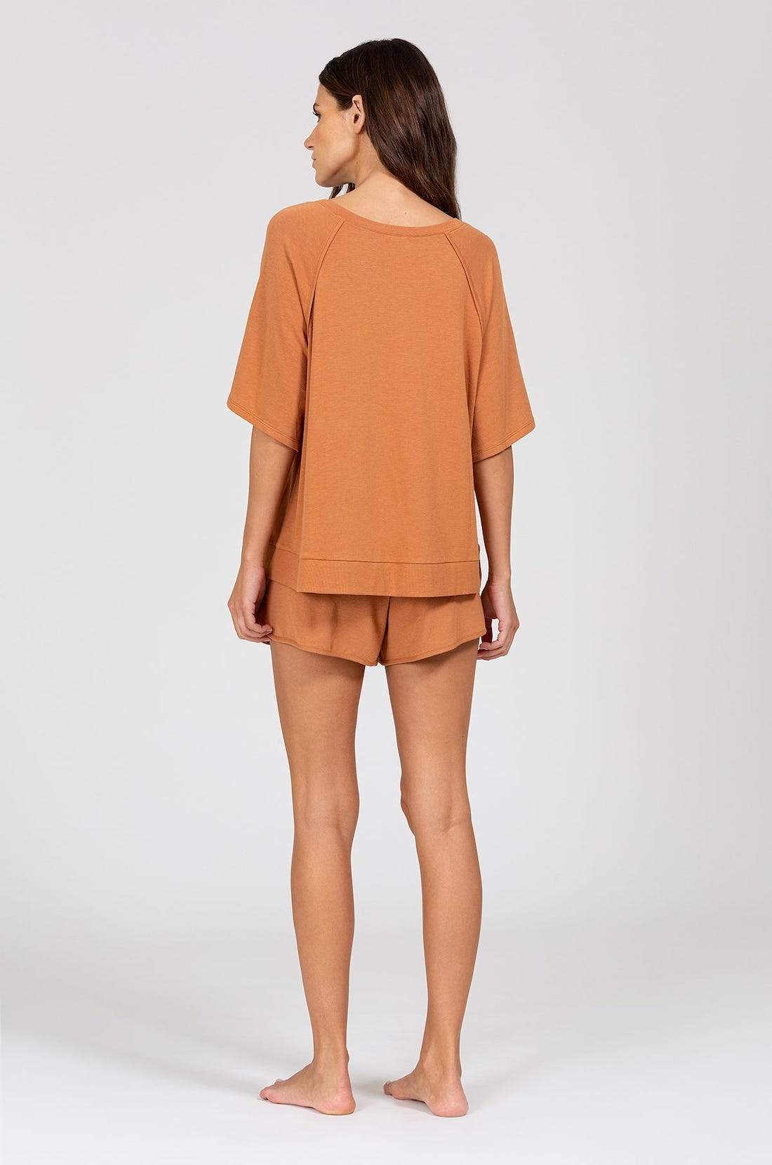 Blair French Terry Short Sleeve Top - Pecan