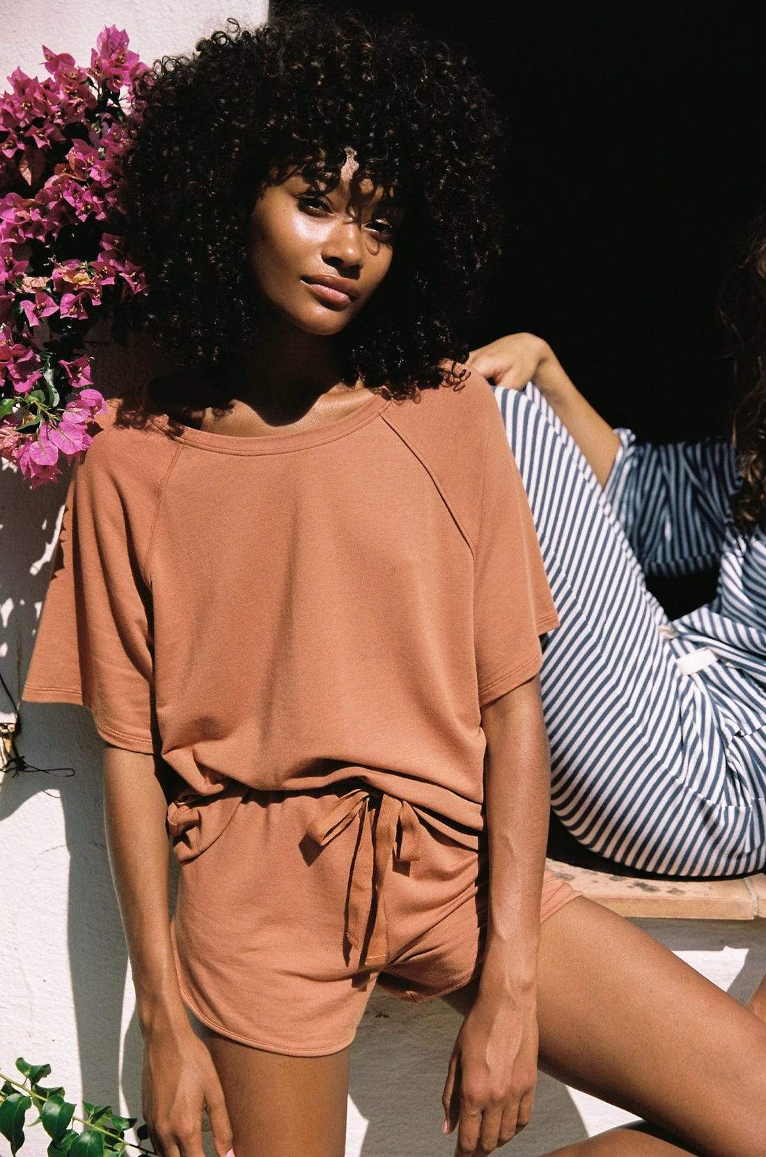 Blair French Terry Short Sleeve Top - Pecan
