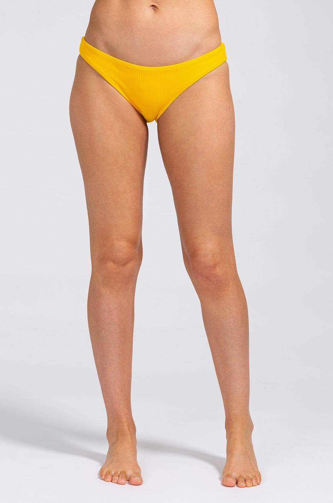 Annia Ribbed Bikini Bottom - Golden Yellow